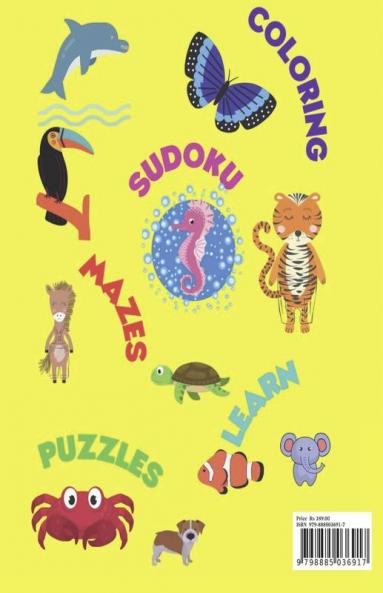 Activity Book for Kids : Amazing Mazes and Puzzles | Activity Book for Girls and Boys | Coloring Pages for Children Ages 3-8 | A Fun Kid Workbook Game for Learning Coloring Mazes Word Search and...