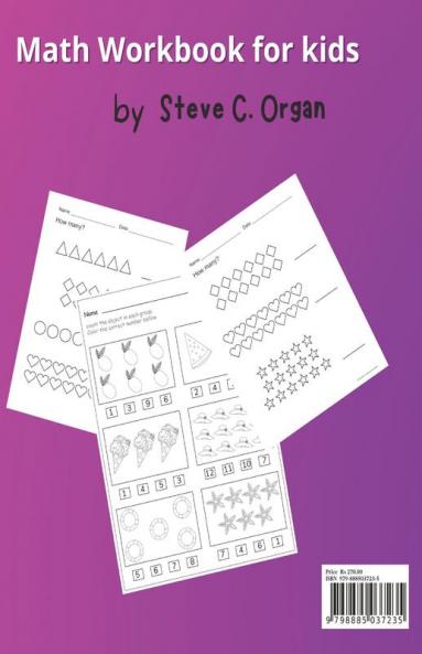 Kindergarten Math Workbook : Worksheets + Addition and Subtraction Activities for Kindergarten and 1st Grade Workbook Age 5-7