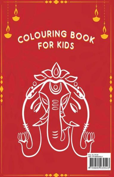 40 Ganpati Colouring Book : 40 Beautiiful Lord Ganesha Colouring Pages | Gift For Kids And Toddlers Ages 3-8 | Painting And Drawing Book With 40 Big Ganpati Pictures