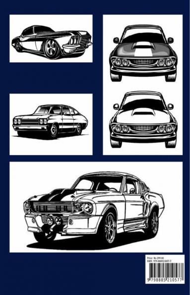 American Muscle Cars Coloring Book : Stunning Illustrations of Classic Cars | Hours of Coloring Fun for Kids Adults and All Car Lovers