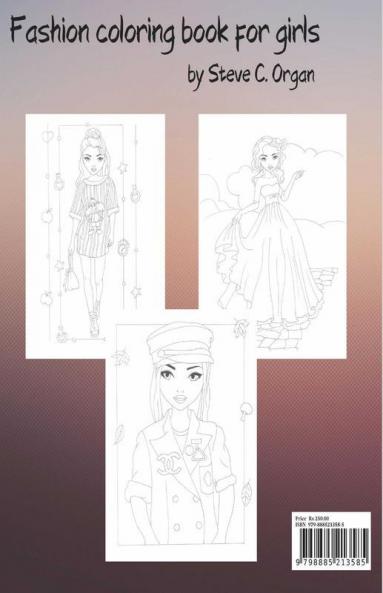Fashion Coloring Book For Girls : 40 Fun Coloring Pages For Girls Teens And Kids With Gorgeous Beauty Fashion Style