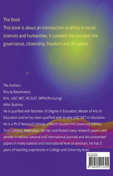 An Introduction to Ethics in Social Sciences and Humanities: The Concept of Governance Citizenship Freedom and Discipline