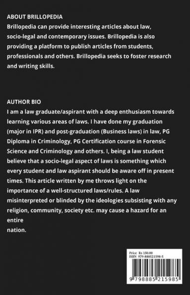 UNDERDEVELOPMENT ECONOMIC DISTRESS DISGRUNTLED HUMANITY AND TERRORISM: IMPACTS OF ‘EXTREMISM’ IN NATIONS AS TALIBAN : Volume 1 Issue 4 of Brillopedia