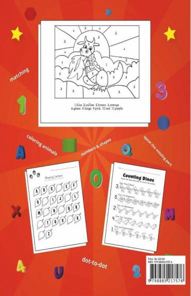 Jumbo - Activity Book For Kids : Best Gift Ever! Workbook For Learning| Color By Number| Dot-To-Dot| Drawing|Trace The Numbers 1-10! Trace The Line | Counting |Find The Missing Part | Drawing Oppos...
