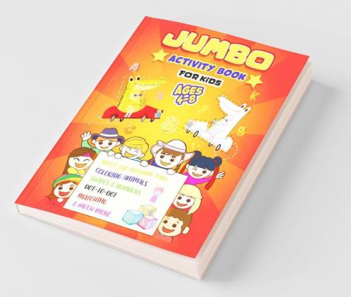 Jumbo - Activity Book For Kids : Best Gift Ever! Workbook For Learning| Color By Number| Dot-To-Dot| Drawing|Trace The Numbers 1-10! Trace The Line | Counting |Find The Missing Part | Drawing Oppos...