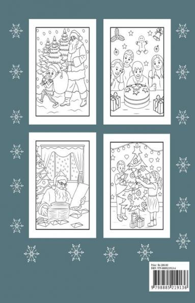 Christmas Coloring Book For Kids : Merry Christmas coloring book with beautiful holiday drawings &Xmas coloring books ages 4-12up