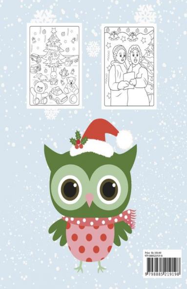 Christmas Coloring Book for Kids and Toddlers Ages 6-12: Simple yet holiday designs for kids |Christmas Pages to Color Including Santa Christmas Trees Reindeers Snowman Ornaments