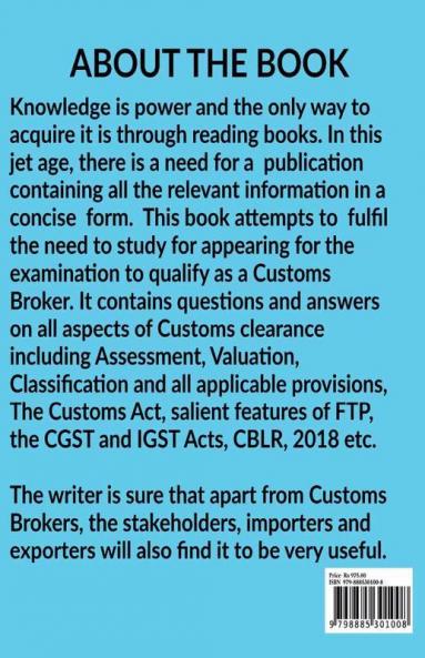 A GUIDE TO THE CUSTOMS BROKER'S EXAMINATION