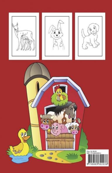 My Best Toddler Coloring Book Happy Animals : First and simple coloring book animals creative toddlers ages 2-5&simple & big coloring book for toddler for kids.