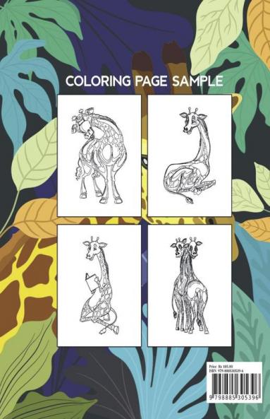Giraffe Coloring Book : Giraffe Book For Children