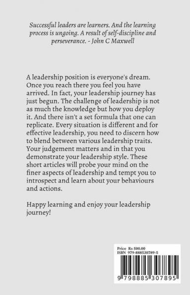 Leadership Conversations : A Compilation Of Perspectives On Leadership For Readers To Introspect Upon