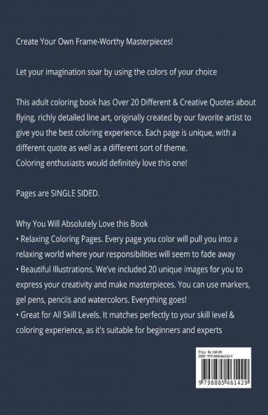 Be A Pilot Upon Thoughts Never Let Thoughts As A Pilot Upon You : COLORING BOOK FOR ADULTS