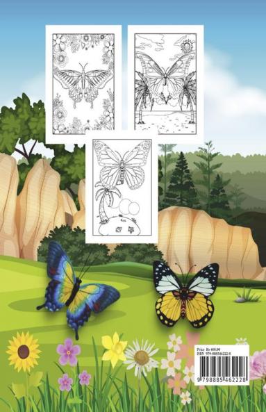 Butterfly Coloring Book For Kids Ages 4-8 : Fun Coloring Pages For Toddlers and Little Kids Ages 4 7 & 8.