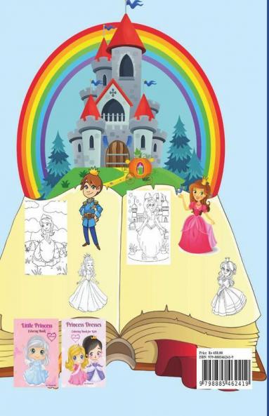 Princess Coloring Book For Kids : This Activity And Coloring Book With Over 50 Images Of Beautiful Princesses And Their Wonderful World A Wonderful Gift For Children Between 8-12 Years / Princess...