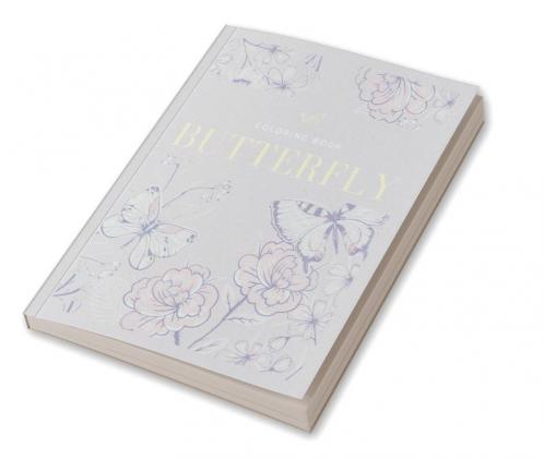 Butterfly Coloring Book : Adorable Butterflies in Large Print Simple Flowers and Butterflies