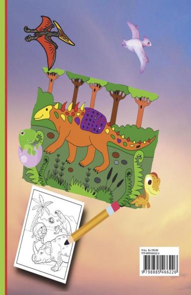 Dino Coloring Book for Kids : Coloring Book for Boys & Girls with 20 Adorable Dinosaur Pages for Toddlers & Kids to Color