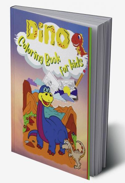 Dino Coloring Book for Kids : Coloring Book for Boys & Girls with 20 Adorable Dinosaur Pages for Toddlers & Kids to Color