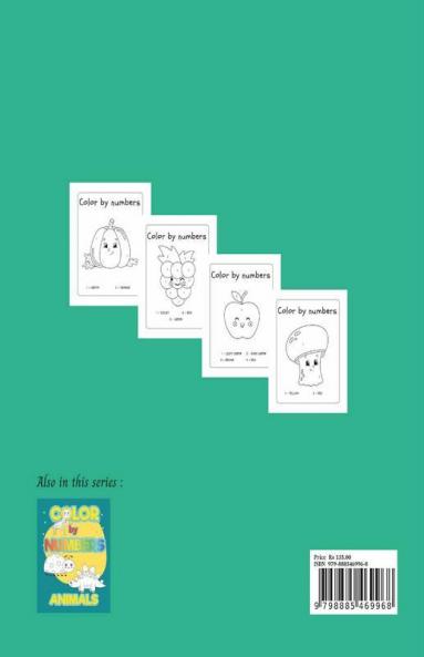 Color By Numbers Fruits And Vegetables : Coloring Book For Kids Ages 4-8 | Educational Activity Books For Kids | Great Gift For Boys And Girls | Fruits And Vegetables Themed Coloring Pages For ...