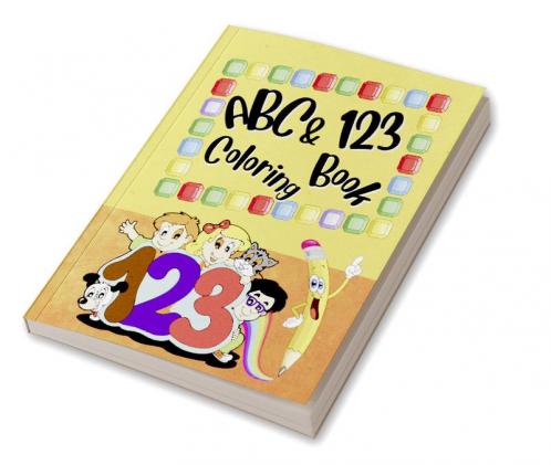 ABC &amp; 123 Coloring Book : For Kids-Preschoolers
