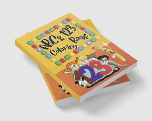ABC &amp; 123 Coloring Book : For Kids-Preschoolers