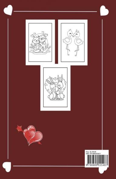 Valentine's Day Animals Coloring Book for Kids ages 2-5 : Cute Animals with many illustration for valentine’s animals lovers &Easy valentine day coloring book for toddlers