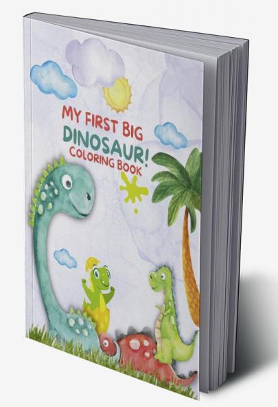 Dino-Saurus Coloring Book For Kids: The best dinosaurs coloring  pages & connect the dots  activities with preset colored backgrounds