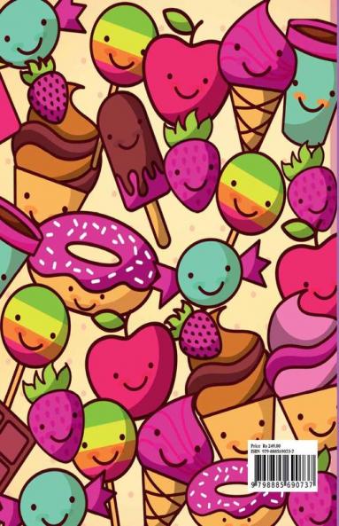 Kawaii Food Coloring Book : 30 Adorable & Relaxing Easy Kawaii Food  Coloring Pages