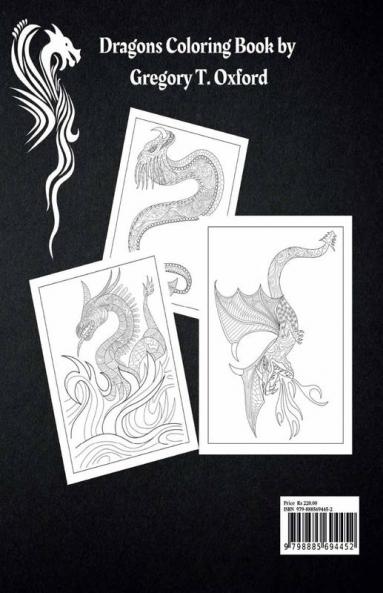 Dragons Coloring Book For Adults : Amazing Fantasy Dragons Pages to Color For Stress Relief & Relaxations!