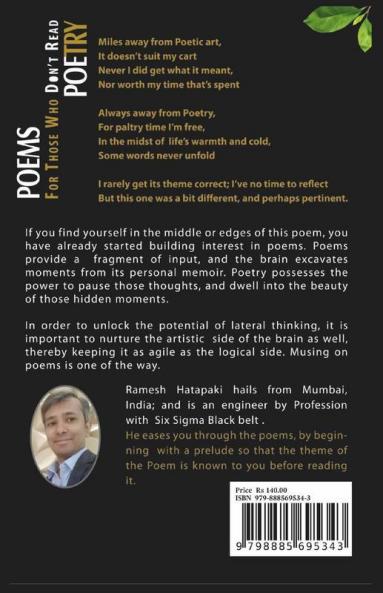 Poems For Those Who Don'T Read Poetry: Nourish The Creative Side Of Your Brain With Musings On Love Home Hope Heartbreak And Nature