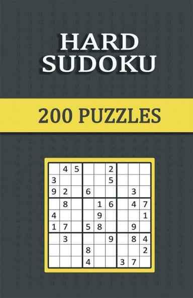 Hard Sudoku 200 Puzzles: Hard Sudoku one puzzle per page