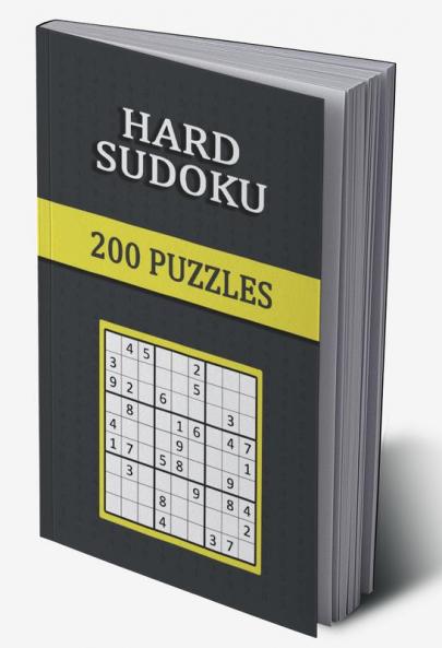 Hard Sudoku 200 Puzzles: Hard Sudoku one puzzle per page