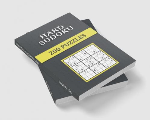 Hard Sudoku 200 Puzzles: Hard Sudoku one puzzle per page