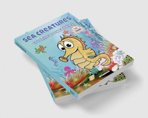 Sea creatures coloring book for kids : Explore marine life in the ocean super fun coloring pages with various ocean creatures waiting to be discovered. Perfect gift for children between 3-8 years old