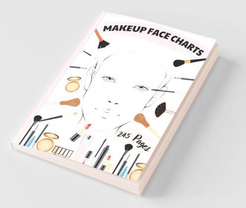 Makeup Face Charts Volume 2 : Blank Makeup Face Chart Worksheets For Makeup Lovers From Amateur To Pro To Organize And Plan Their Designs. Faces With Open And Closed Eyes. Gift Idea Pro And Amat...