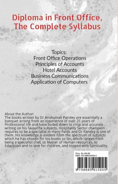 Diploma In Front Office The Complete Syllabus