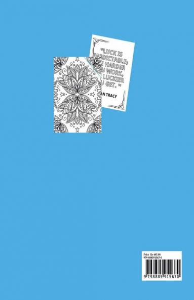 Coloring Book for Teens : 70 Mandalas Patterns and Positive Quotes to Color for Stress Relieving Relaxation and Meditation