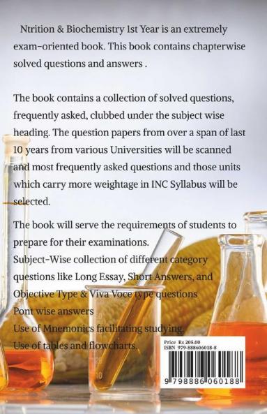 Nutrition And Biochemistry Bsc Nursing 1 St Year : Previous Year Nursing Chapter Wise Solved Question Papers