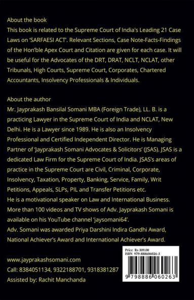 Sarfaesi Act- Supreme Court’S Leading Case Laws Case Notes- Facts- Findings Of Apex Court Judges & Citations Case Notes- Facts- Findings Of Apex Court Judges And Citations