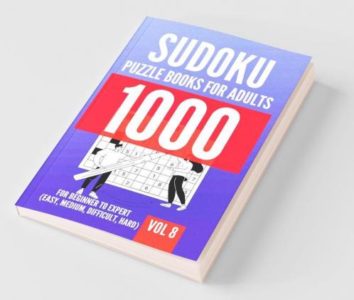 1000 Sudoku Puzzle Books For Adults | For Beginner To Expert (Easy Medium Difficult Hard) | Vol 8