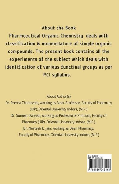 Practical Handbook Pharmaceutical Organic Chemistry - I: As Per Pci Syllabus