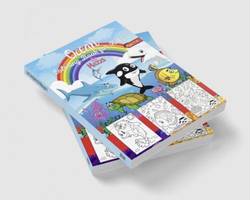 Ocean Coloring Book for Kids &amp; Mazes ages 4-8 : Featuring Amazing Sea Creatures Including MermaidsFishes Sharks WhalesTurtles and more…| Activity Book For KIDS