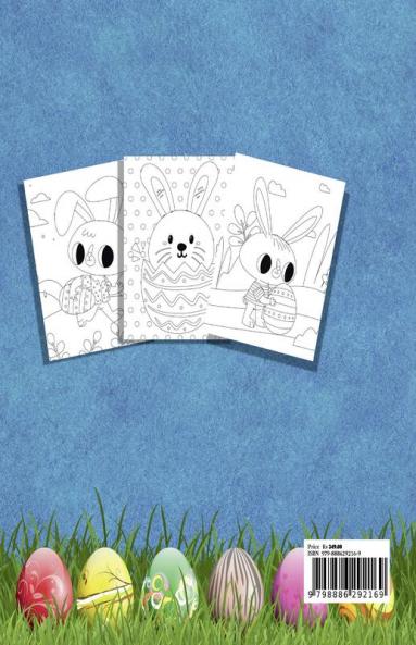 Happy Easter Coloring Book for Kids Ages 4-8 : Amazing Funny & Cute Large Print Holiday Colouring Patterns with Big Easy & Simple Drawings for Kids and Toddlers
