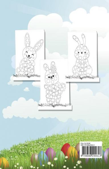 Dot Markers Activity Book Easter : Very Easy And Simple Easter Dot Marker Coloring Books For Kids Ages 3-5 | Bunny Eggs Basket Stuffier Eggs & Lovely Egger Gift For Girls And Boys