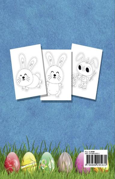 Happy Easter Cut and Paste Workbook for Preschool : Amazing Coloring and Cutting Kids Activity Book Easter Basket Stuffer