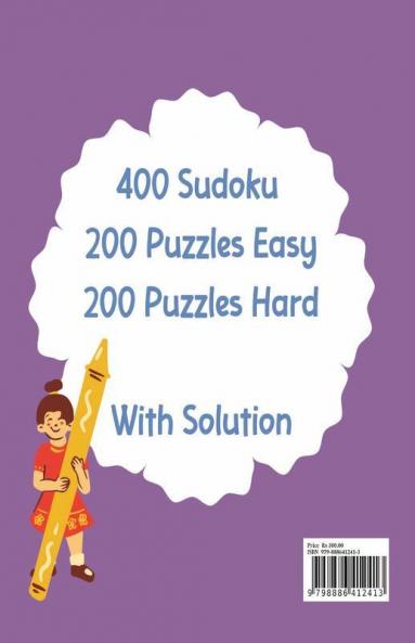 Sudoku For Kids 4X4 Puzzles Easy And Hard: 400 Sudoku Puzzles With Solution