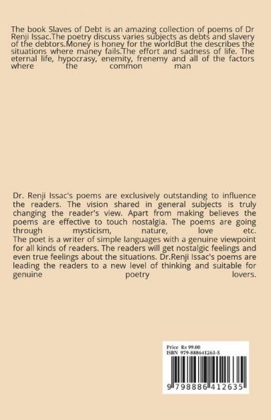The Slaves of debt! : Dr Renji Issac poems