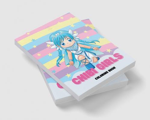 Chibi Girls Coloring Book : Cute Lovable Kawaii Characters in Fun Fantasy Anime Manga Scene Kawaii Japanese Manga Drawings And Cute Anime Characters Coloring Page For Kids And Adults