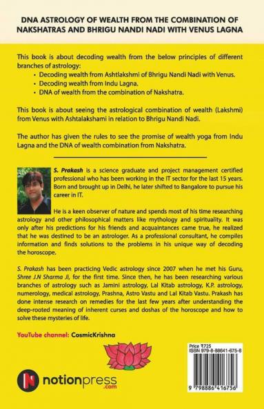 Dna Astrology Of Wealth From The Combination Of Nakshatras And Bhrigu Nandi Nadi With Venus Lagna: Decoding Wealth From Ashtlakshmi And Indu Lagna