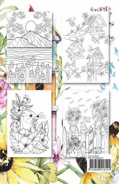 Spring Coloring Book For Adults : An Adult Coloring Book With Relaxing Spring Scenes Birds Flowers Beautiful Landscapes And Cute Animals