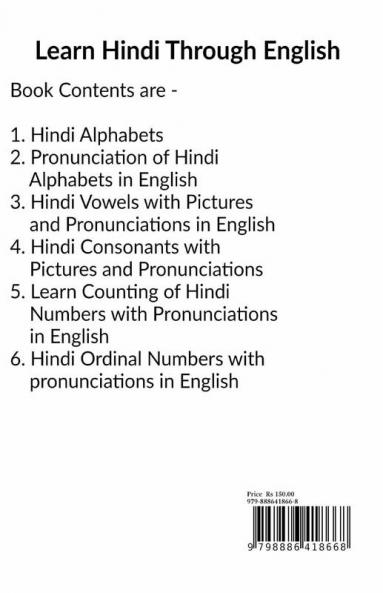 Learn Hindi Through English : Hindi Alphabets and Hindi Numbers for Beginners